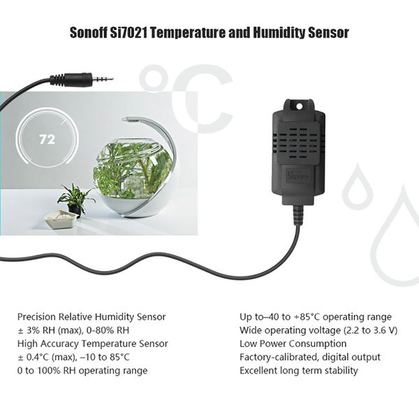 Новые поступления Itead Sonoff Si7021 датчик температуры и влажности датчик зонд высокая
Новые поступления Itead Sonoff Si7021 датчик температуры и влажности датчик зонд высокая