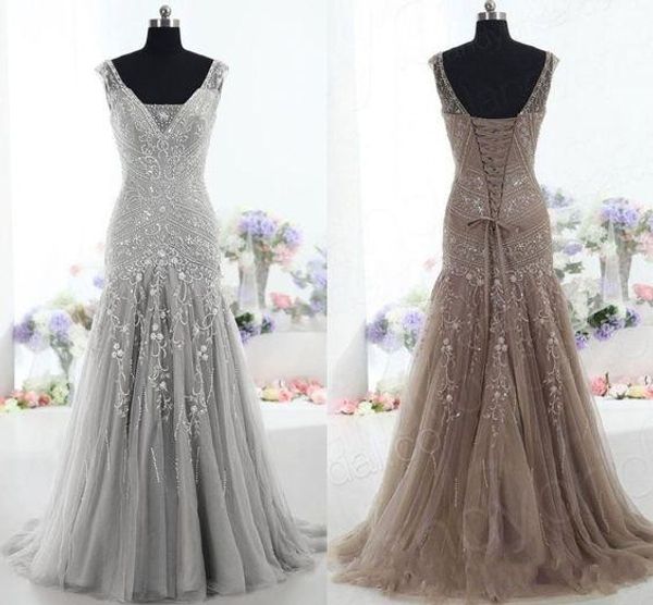 silver brown formal mother of the bride dresses v neck lace-up back major beading long real image evening mother gowns plus size customized, Black;red
silver brown formal mother of the bride dresses v neck lace-up back major beading long real image evening mother gowns plus size customized, Black;red