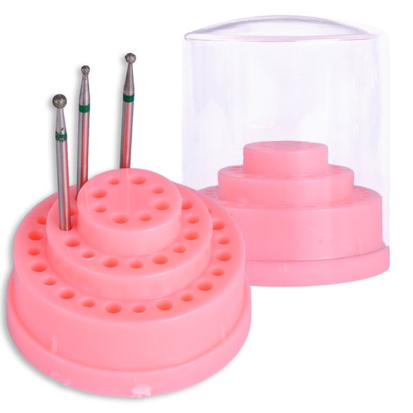 1 set 48 holes nail drill bits container storage box display holder stand pink acrylic cover manicure organizer rack tool ji175, Silver
1 set 48 holes nail drill bits container storage box display holder stand pink acrylic cover manicure organizer rack tool ji175, Silver