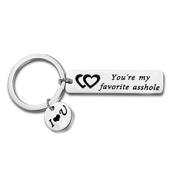funny gift for husband, keychain for her, sibling asshole gift, bff gift, you're my favorite, boyfriend key chain, anniversary, Silver
funny gift for husband, keychain for her, sibling asshole gift, bff gift, you're my favorite, boyfriend key chain, anniversary, Silver