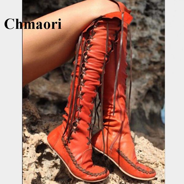 2018 fashion rome style flats knee-high side zipper round toe spring autnmn cross-tied women boots eight colors, Black
2018 fashion rome style flats knee-high side zipper round toe spring autnmn cross-tied women boots eight colors, Black