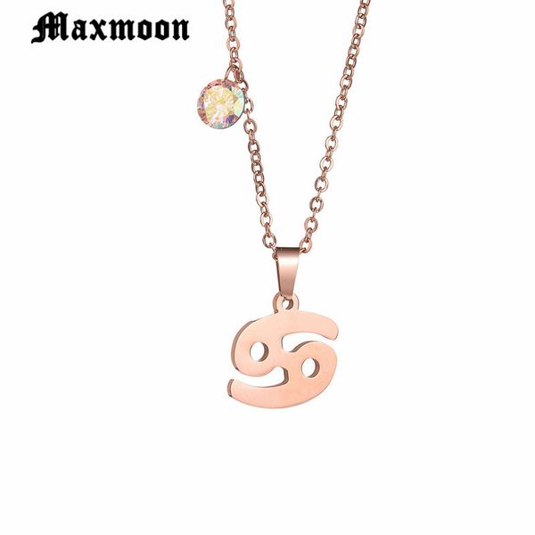 maxmoon never fade stainless steel 3 colors zodiac sign pendant necklace cancer name necklace for love's gift bijoux, Silver
maxmoon never fade stainless steel 3 colors zodiac sign pendant necklace cancer name necklace for love's gift bijoux, Silver