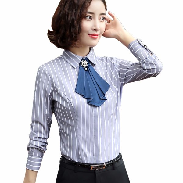 women elegant full sleeve blouse office lady shirt long sleeve women work wear formal blouses size s-4xl, White
women elegant full sleeve blouse office lady shirt long sleeve women work wear formal blouses size s-4xl, White