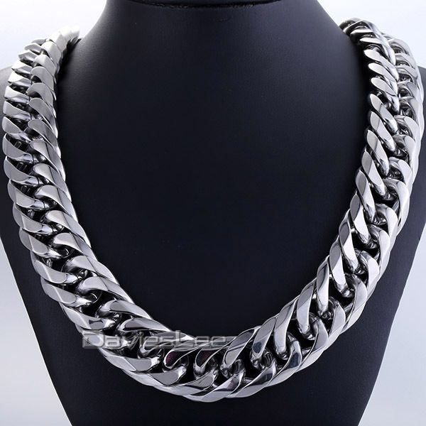 fashion gift 18mm mens chain boy biker heavy silver tone cut double curb link rombo 316l stainless steel necklace jewelry dlhn54
fashion gift 18mm mens chain boy biker heavy silver tone cut double curb link rombo 316l stainless steel necklace jewelry dlhn54