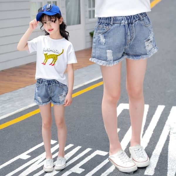 korean summer casual baby girl denim short pant fashion vintage hole children shorts jeans elastic waist kid cowboy trouser, Blue
korean summer casual baby girl denim short pant fashion vintage hole children shorts jeans elastic waist kid cowboy trouser, Blue