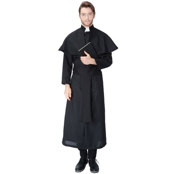 maria priest halloween masquerade cosplay jesus christ costume man clothing black nun robes sale, Black;red
maria priest halloween masquerade cosplay jesus christ costume man clothing black nun robes sale, Black;red