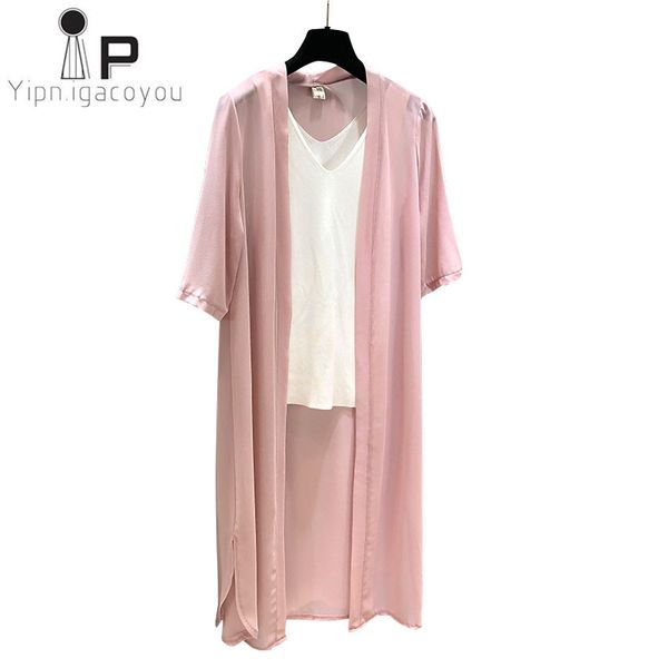 summer sunscreen coat women long jacket bebig size thin half sleeve cardigan women outerwear korean casual female overcoat, Black;brown
summer sunscreen coat women long jacket bebig size thin half sleeve cardigan women outerwear korean casual female overcoat, Black;brown
