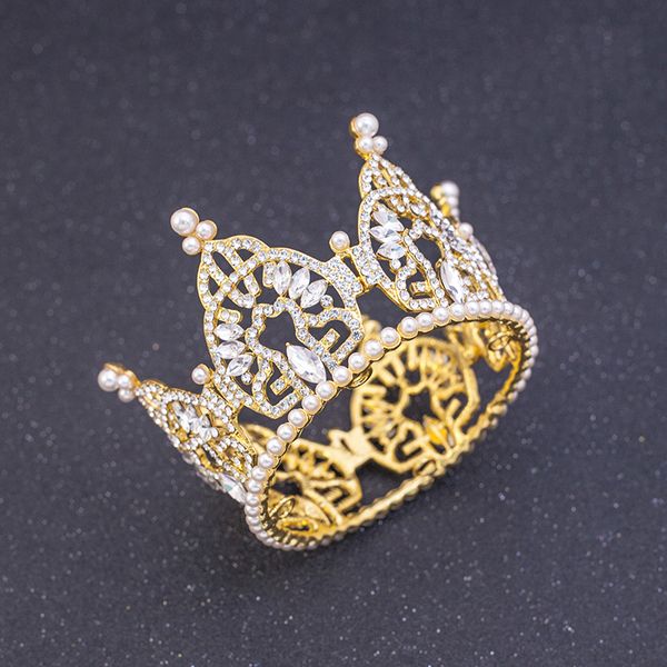 3a zircon diamond-studded pearls crown headband environmental copper jewels hairband bling wedding bridal hair accessories wx09, Silver
3a zircon diamond-studded pearls crown headband environmental copper jewels hairband bling wedding bridal hair accessories wx09, Silver