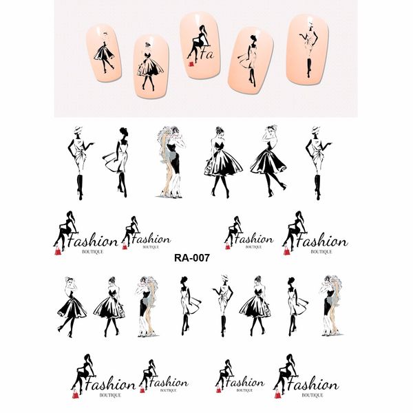 nail sticker water decal slider fashion show model evening dress full dress gown long skirt ra007-012, Black
nail sticker water decal slider fashion show model evening dress full dress gown long skirt ra007-012, Black