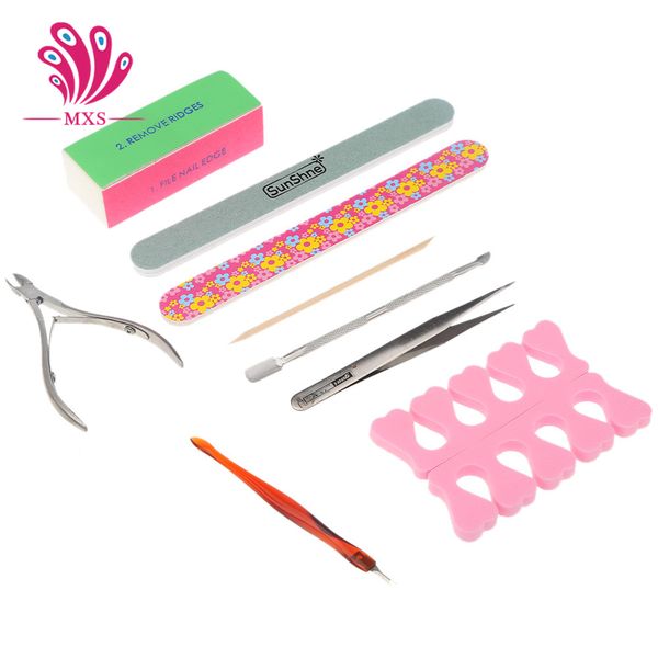 10pcs nail art manicure tool kit nail file buffer finger separator cuticle fork pusher nippers tweezers beauty tool h-009
10pcs nail art manicure tool kit nail file buffer finger separator cuticle fork pusher nippers tweezers beauty tool h-009