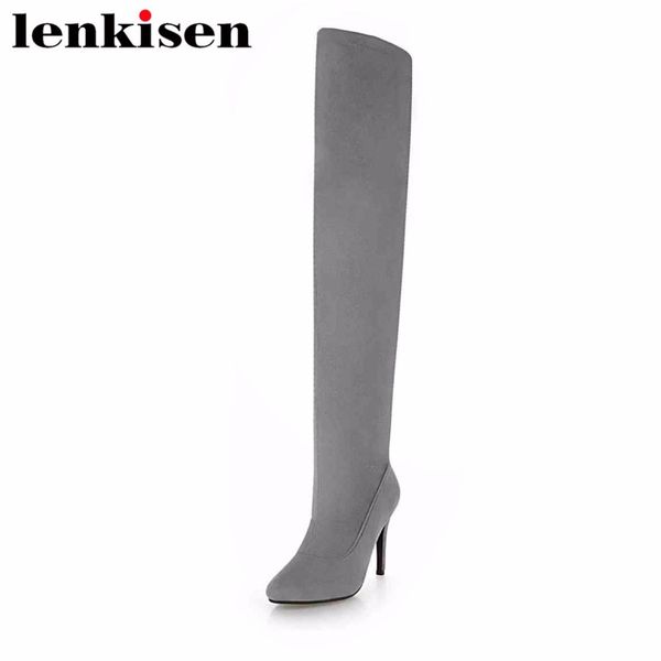 lenkisen flock zipper rome pointed toe thigh high boots pop high fashion thin heels solid large size woman boots lwf7, Black
lenkisen flock zipper rome pointed toe thigh high boots pop high fashion thin heels solid large size woman boots lwf7, Black