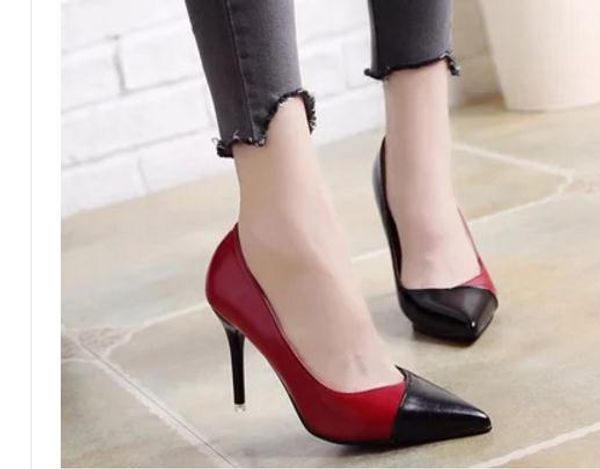 send high heel shoes 2018 women new style spring fine heel pointed end princess shallow mouth single shoes, Black
send high heel shoes 2018 women new style spring fine heel pointed end princess shallow mouth single shoes, Black