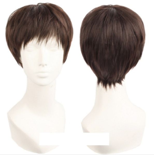 men natural wigs heat resistant brown elderly gentleman synthetic hair peruca, Black
men natural wigs heat resistant brown elderly gentleman synthetic hair peruca, Black