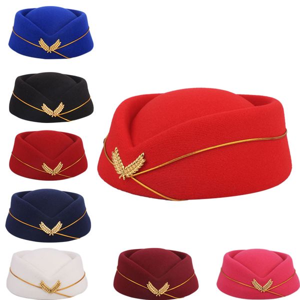 2018 party cap wool felt air hostesses beret hat base cap airline stewardess formal uniform hat caps accessory roll play, Blue;gray
2018 party cap wool felt air hostesses beret hat base cap airline stewardess formal uniform hat caps accessory roll play, Blue;gray
