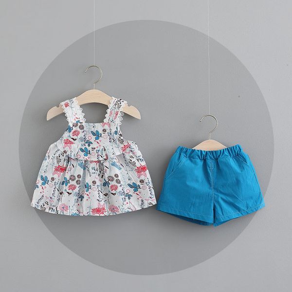 New girs Kids clothing full flowers print girl's set causal summer girl Sleeveless Suspender shirt+ short kids clothing sets
New girs Kids clothing full flowers print girl's set causal summer girl Sleeveless Suspender shirt+ short kids clothing sets