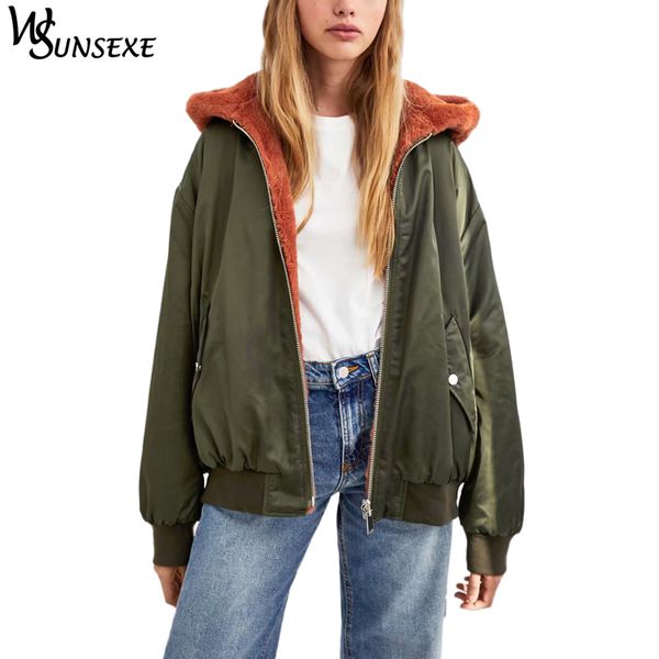 winter fashion warm reversible jacket coat women casual fleece parka 2018 new high street bomber loose thicken hooded outerwear, Black;brown
winter fashion warm reversible jacket coat women casual fleece parka 2018 new high street bomber loose thicken hooded outerwear, Black;brown
