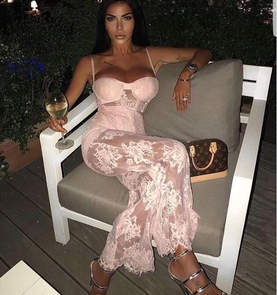new summer fashion lace bandage jumpsuit 2018 knitted bodycon designer bandage jumpsuit, Black;white