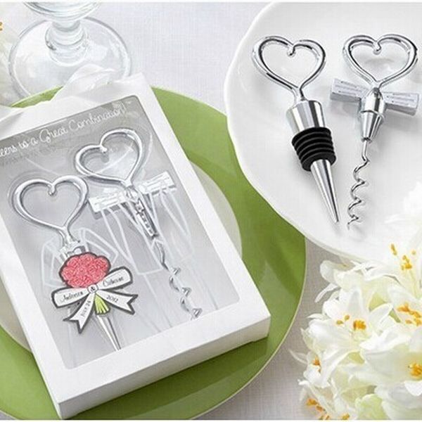 heart combination wine corkscrew wine opener and wine bottle ser sets wedding souvenirs guests 60pcs(30pairs
heart combination wine corkscrew wine opener and wine bottle ser sets wedding souvenirs guests 60pcs(30pairs