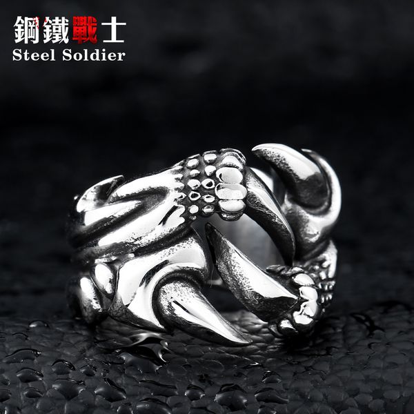 steel soldier punk dragon claw ring for men stainless steel good detail promotion jewelry, Golden;silver
steel soldier punk dragon claw ring for men stainless steel good detail promotion jewelry, Golden;silver
