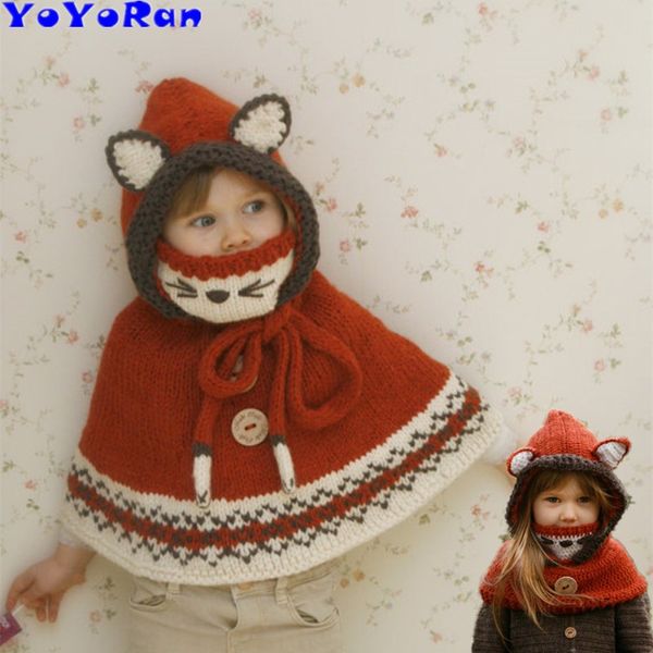 yoyoran autumn winter 2 - 6 years child cloak hat cat knit woolen animal ear mask hat with scarf skullies beanies girl boy
yoyoran autumn winter 2 - 6 years child cloak hat cat knit woolen animal ear mask hat with scarf skullies beanies girl boy