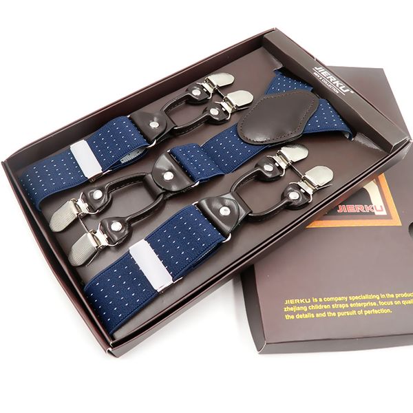suspenders men fashion leather 6 clips braces dot plaid elastic straps for shirt husband male suspensorio, Black;white
suspenders men fashion leather 6 clips braces dot plaid elastic straps for shirt husband male suspensorio, Black;white