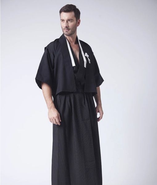 black vintage japanese men kimono haori traditional male warrior yukata halloween costume performance clothing jk087, Red
black vintage japanese men kimono haori traditional male warrior yukata halloween costume performance clothing jk087, Red