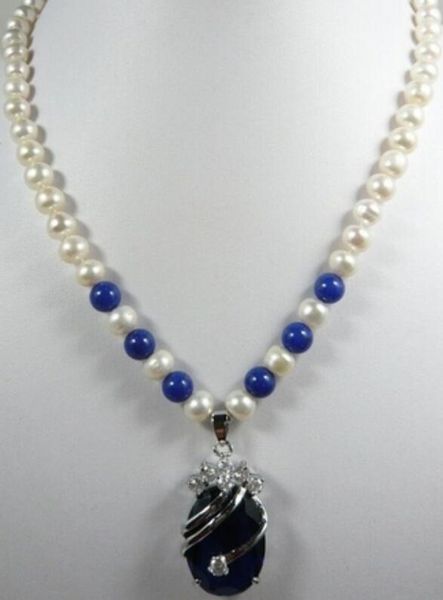 noblest lady's natural woman's noble jewelry white pearl&blue + necklace women jewelry, Silver
noblest lady's natural woman's noble jewelry white pearl&blue + necklace women jewelry, Silver