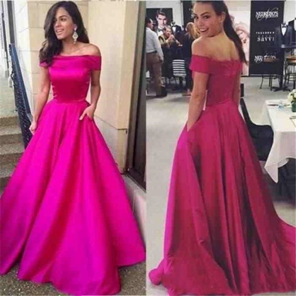 2018 new off-shoulder evening dresses elegant a-line long evening gowns satin women plus size prom dresses pocket ruffle prom gowns., Black
2018 new off-shoulder evening dresses elegant a-line long evening gowns satin women plus size prom dresses pocket ruffle prom gowns., Black
