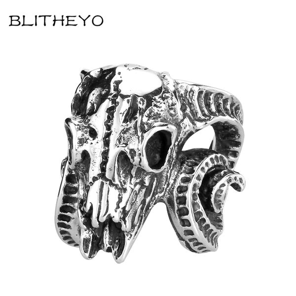blitheyo vintage hell devil goat skull titanium steel men punk ring locomotive men ring fashion gothic jewelry br8-042, Golden;silver
blitheyo vintage hell devil goat skull titanium steel men punk ring locomotive men ring fashion gothic jewelry br8-042, Golden;silver