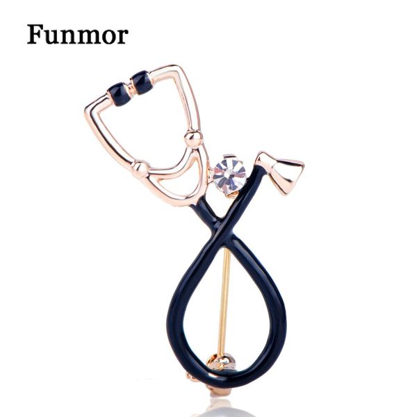 funmor black enamel stethoscope shape brooch gold color crystal tool lapel pins doctor brooches badge women men shirt decoration, Gray
funmor black enamel stethoscope shape brooch gold color crystal tool lapel pins doctor brooches badge women men shirt decoration, Gray