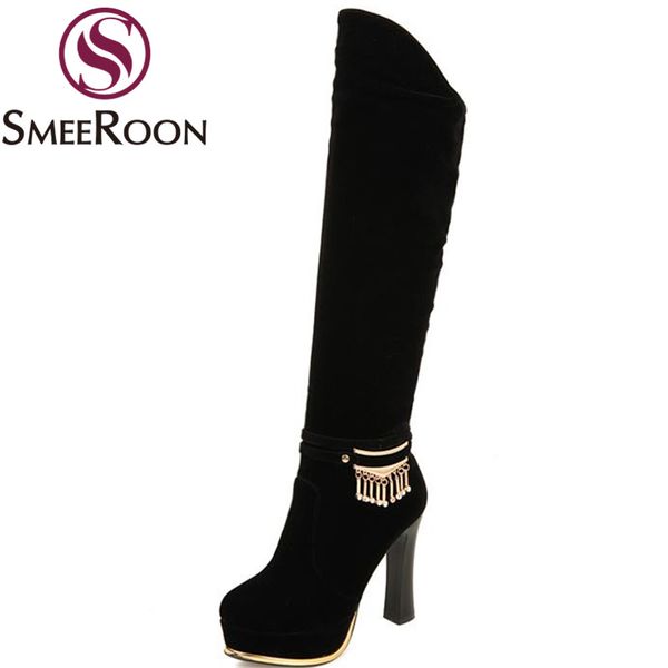 smeeroon 2018 thigh high boots with ctystal platform over the knee boots round toe winter for women high heels shoes, Black
smeeroon 2018 thigh high boots with ctystal platform over the knee boots round toe winter for women high heels shoes, Black