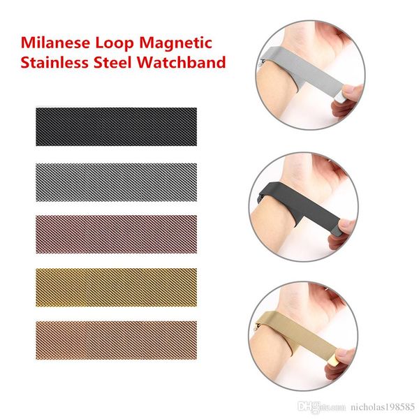 1pc up watch band trap 38mm 42mm milane e loop magnetic tainle teel watchband with adapter connector for apple watch erie 1 2 3 1pc up watch band trap 38mm 42mm milane e loop magnetic tainle teel watchband with adapter connector for apple watch erie 1 2 3
