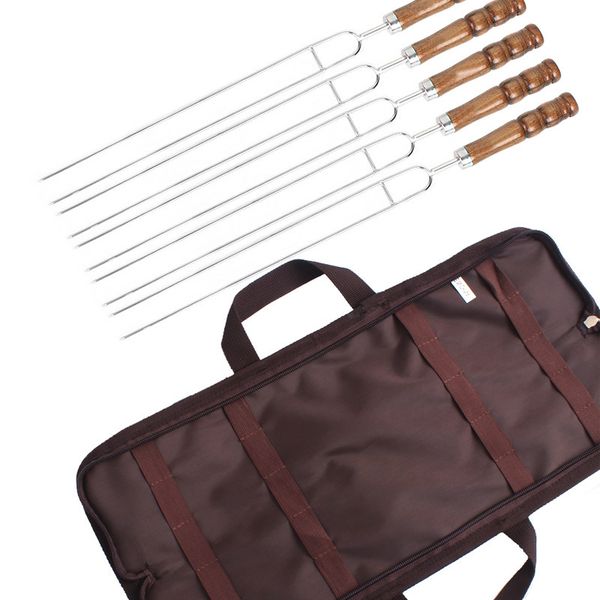 5pcs / set bbq tools / bag with barbecue package camping dog retractable stick skewer barbecue fork stainless steel
5pcs / set bbq tools / bag with barbecue package camping dog retractable stick skewer barbecue fork stainless steel