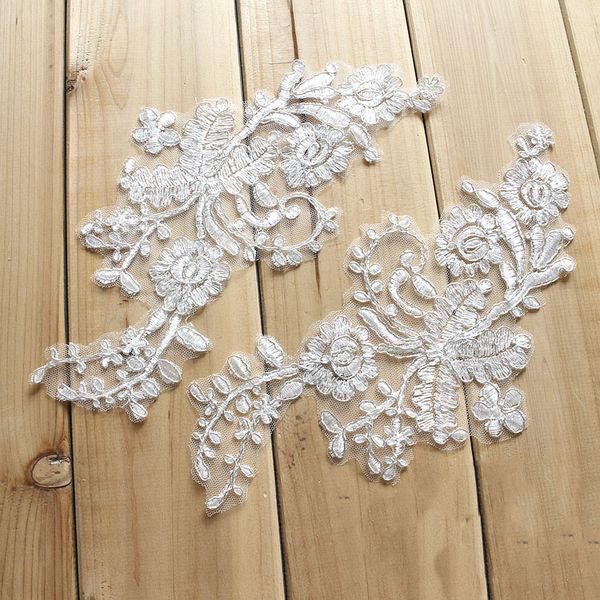French lace patch with silver bones wedding dress DIY materials theatrical costume accessories T020
French lace patch with silver bones wedding dress DIY materials theatrical costume accessories T020