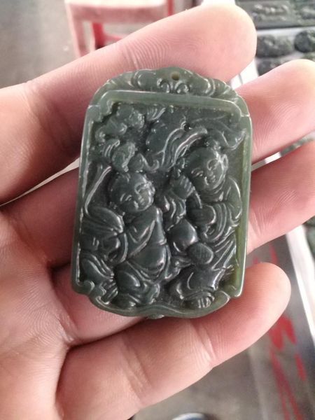 natural carved china tongzi jade pendant magical magic green necklace pendants with rope necklace, Silver
natural carved china tongzi jade pendant magical magic green necklace pendants with rope necklace, Silver
