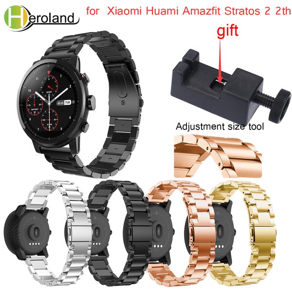 22mm wristband for original huami amazfit stratos 2 2s pace smart watch band stainless steel 2018 band strap bracelet new, Black;brown
22mm wristband for original huami amazfit stratos 2 2s pace smart watch band stainless steel 2018 band strap bracelet new, Black;brown