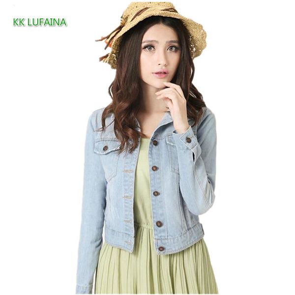 2018 autumn women denim jacket plus size s-4xl vintage cropped short denim coat long-sleeve jeans coat cardigan light/ deep blue, Black;brown
2018 autumn women denim jacket plus size s-4xl vintage cropped short denim coat long-sleeve jeans coat cardigan light/ deep blue, Black;brown