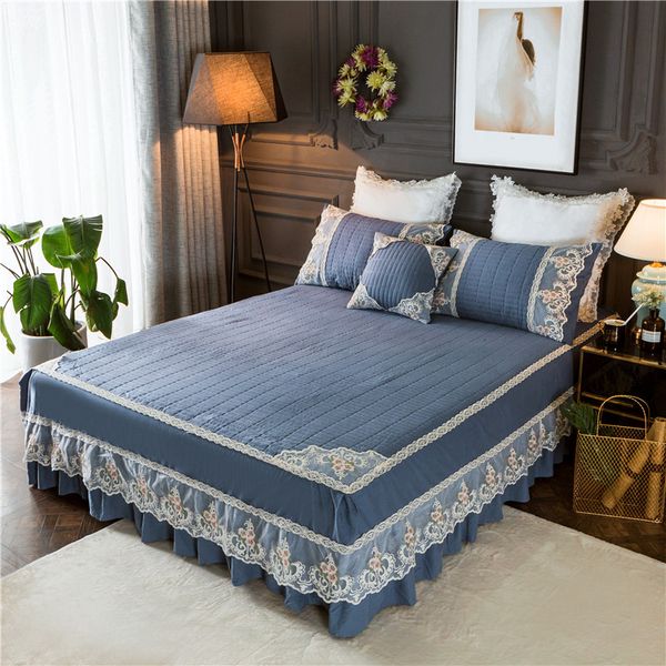 3pcs princess korean lace embroidered royal bed skirt king queen full twin size ruffle bedspread pillowcase mr
3pcs princess korean lace embroidered royal bed skirt king queen full twin size ruffle bedspread pillowcase mr