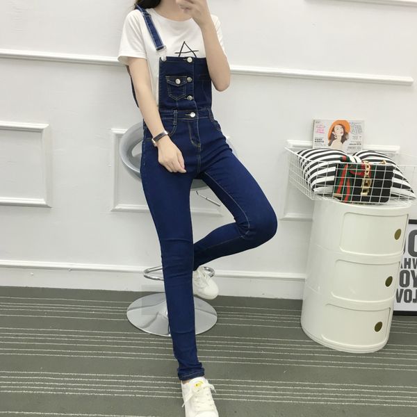 vintage 2018 korean style women pocket jumpsuit denim slim long pants bodycon high waist jeans jumpsuits solid color femme jeans, Black;white
vintage 2018 korean style women pocket jumpsuit denim slim long pants bodycon high waist jeans jumpsuits solid color femme jeans, Black;white