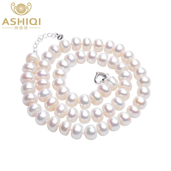 ashiqi natural freshwater pearl necklace 100% real white pearl for women mother's day gift wedding, Silver
ashiqi natural freshwater pearl necklace 100% real white pearl for women mother's day gift wedding, Silver