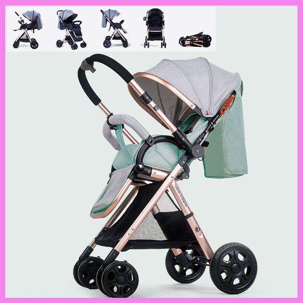 high landscape lightweight baby stroller portable four wheels stroller reverse push handle can lie flat travel car 0~3y
high landscape lightweight baby stroller portable four wheels stroller reverse push handle can lie flat travel car 0~3y