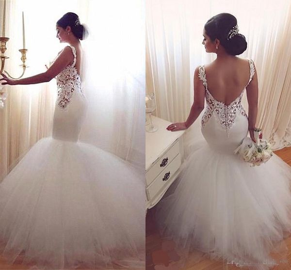 Vintage Mermaid Wedding Dresses 2019 Low Back Sexy V Neck Lace Appliques Backless Wedding Gowns Tulle Sweep Train White Beach Bridal Dress
Vintage Mermaid Wedding Dresses 2019 Low Back Sexy V Neck Lace Appliques Backless Wedding Gowns Tulle Sweep Train White Beach Bridal Dress
