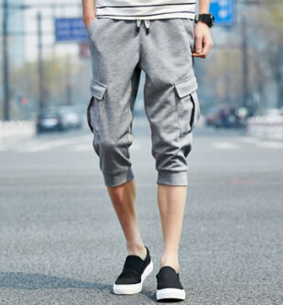 men sports capris pants summer harem shorts athletic pockets shorts young boys teenager clothing ing, Black
men sports capris pants summer harem shorts athletic pockets shorts young boys teenager clothing ing, Black