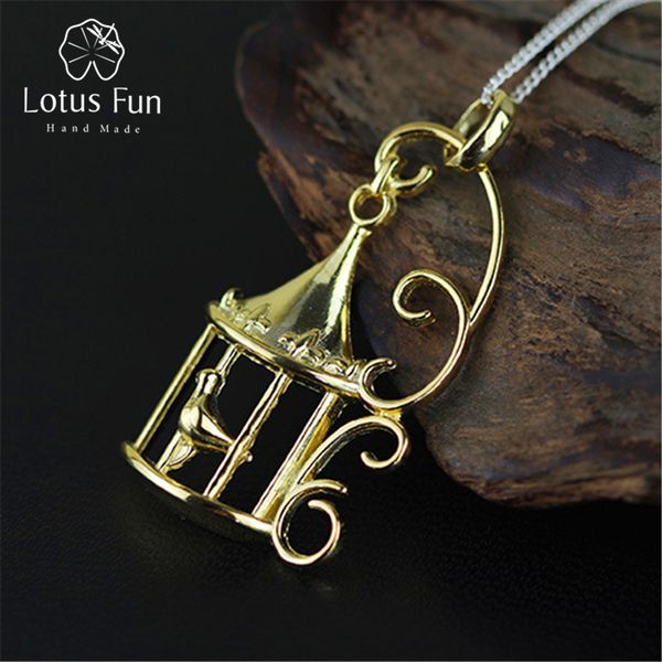 lotus fun real 925 sterling silver handmade designer fine jewelry creative bird in cage pendant without chain for women
lotus fun real 925 sterling silver handmade designer fine jewelry creative bird in cage pendant without chain for women