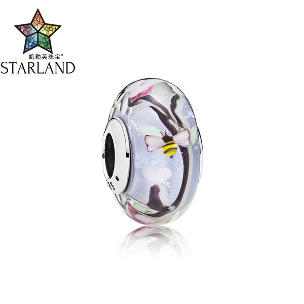 starland 2018 new 925 sterling silver spring series flower bee charm glass beads fit original women bracelet making diy jewelry, Blue;slivery
starland 2018 new 925 sterling silver spring series flower bee charm glass beads fit original women bracelet making diy jewelry, Blue;slivery