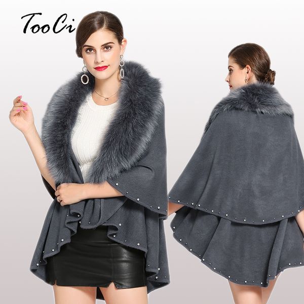 elegant 2018 autumn gray faux fur coat women ponchos and capes fur cashmere feel women sweater cardigan, Black
elegant 2018 autumn gray faux fur coat women ponchos and capes fur cashmere feel women sweater cardigan, Black