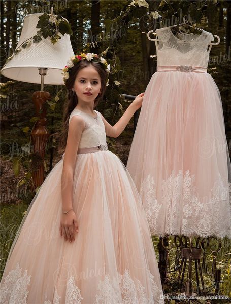 charming lace flower girl dresses champagne floor length communion dress custom made girls pageant gown, White;blue
charming lace flower girl dresses champagne floor length communion dress custom made girls pageant gown, White;blue