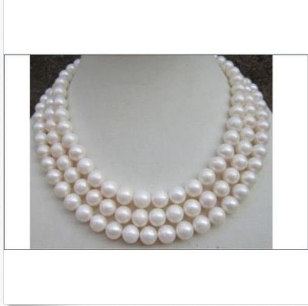 triple strand 9-10mm round natural south sea white pearl necklace 14k 18-20inch, Silver
triple strand 9-10mm round natural south sea white pearl necklace 14k 18-20inch, Silver