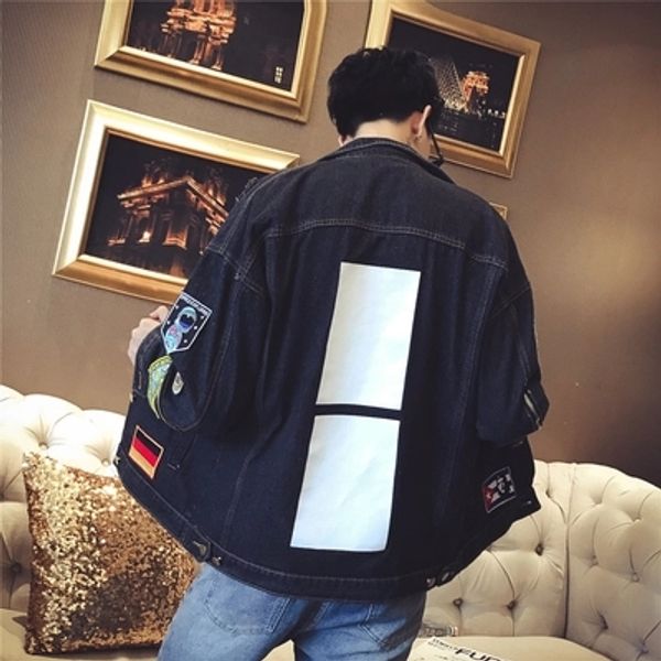 men denim jacket men's hip hop cowboy jackets fashion male jacket outwear cotton jean male fashion streetwear coats, Black;brown
men denim jacket men's hip hop cowboy jackets fashion male jacket outwear cotton jean male fashion streetwear coats, Black;brown
