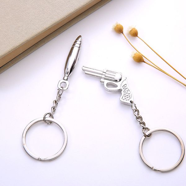 wedding favors couple gun and bullet key chain lovers metal love heart keyring valentine's day gift keychains with card, Silver 
wedding favors couple gun and bullet key chain lovers metal love heart keyring valentine's day gift keychains with card, Silver